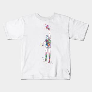 Baseball Pitcher Girl Kids T-Shirt